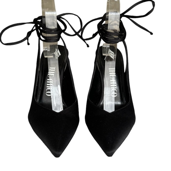 THE ATTICO Black Venus Slingback Crystal Heels - Picture 7 of 16